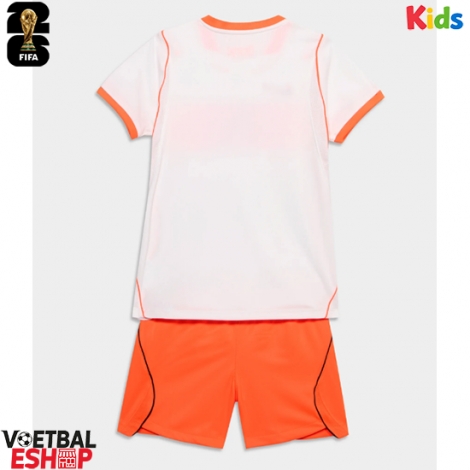 Nederland Uit tenue Kids WK 2026 Korte Mouw (+ Korte broeken)