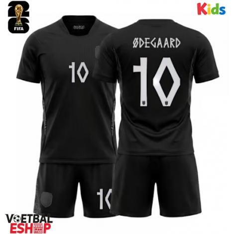 Noorwegen Martin Odegaard #10 Uit tenue Kids WK 2026 Korte Mouw (+ Korte broeken)