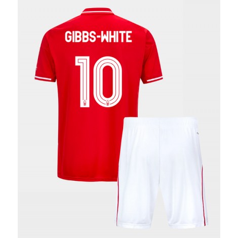 Nottingham Forest Morgan Gibbs-White #10 Thuis tenue Kids 2025-26 Korte Mouw (+ Korte broeken)