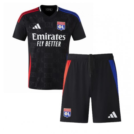 Olympique Lyonnais Uit tenue Kids 2024-25 Korte Mouw (+ Korte broeken)