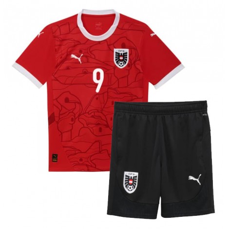 Oostenrijk Marcel Sabitzer #9 Thuis tenue Kids EK 2024 Korte Mouw (+ Korte broeken)