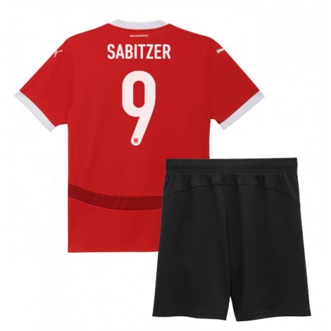 Oostenrijk Marcel Sabitzer #9 Thuis tenue Kids EK 2024 Korte Mouw (+ Korte broeken)