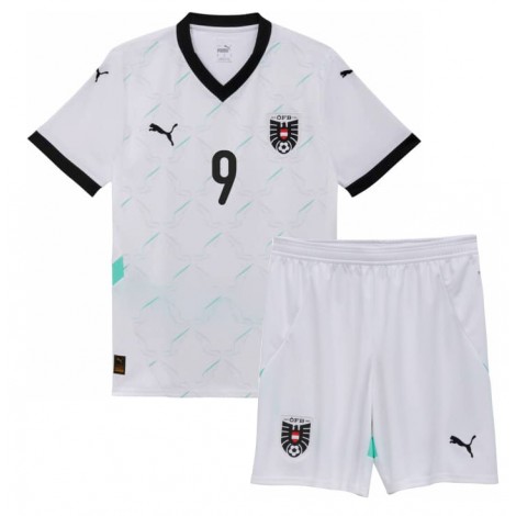 Oostenrijk Marcel Sabitzer #9 Uit tenue Kids EK 2024 Korte Mouw (+ Korte broeken)