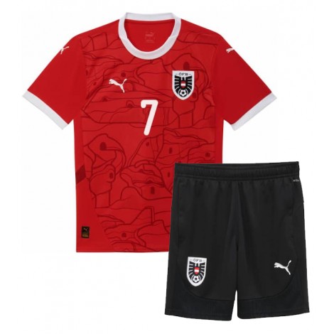 Oostenrijk Marko Arnautovic #7 Thuis tenue Kids EK 2024 Korte Mouw (+ Korte broeken)