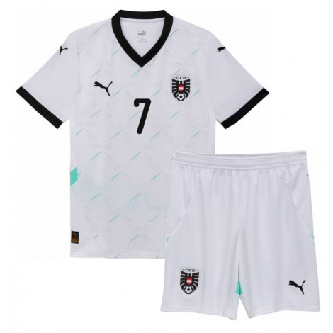 Oostenrijk Marko Arnautovic #7 Uit tenue Kids EK 2024 Korte Mouw (+ Korte broeken)