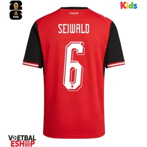 Oostenrijk Nicolas Seiwald #6 Thuis tenue Kids WK 2026 Korte Mouw (+ Korte broeken)