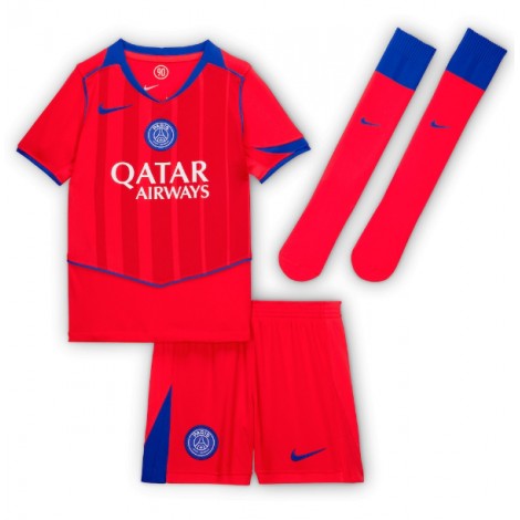Paris Saint-Germain Bradley Barcola #29 Derde tenue Kids 2025-26 Korte Mouw (+ Korte broeken)