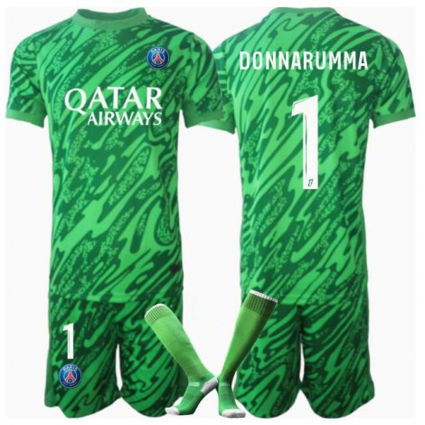 Paris Saint-Germain Gianluigi Donnarumma #1 Keeper Thuis tenue Kids 2024-25 Korte Mouw (+ Korte broeken)