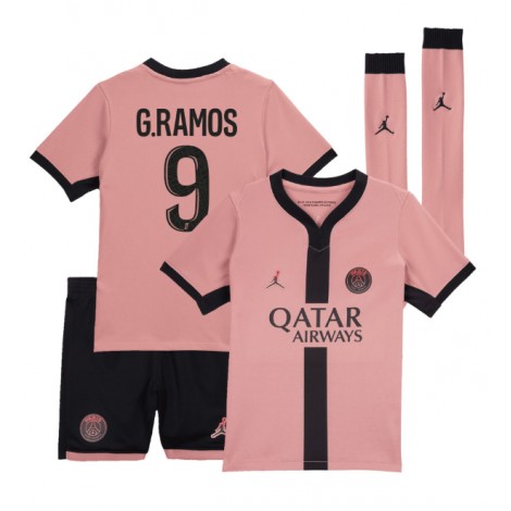 Paris Saint-Germain Goncalo Ramos #9 Derde tenue Kids 2024-25 Korte Mouw (+ Korte broeken)