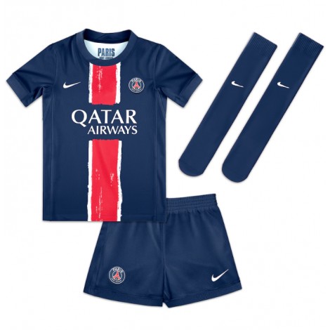 Paris Saint-Germain Joao Neves #87 Thuis tenue Kids 2024-25 Korte Mouw (+ Korte broeken)