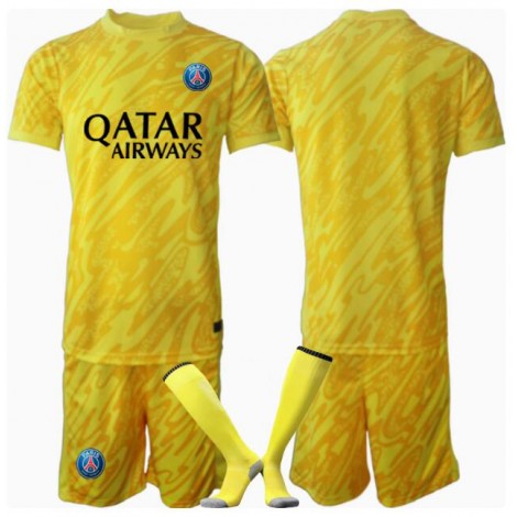 Paris Saint-Germain Keeper Derde tenue Kids 2024-25 Korte Mouw (+ Korte broeken)