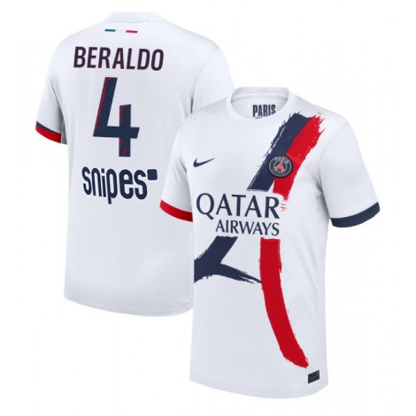 Paris Saint-Germain Lucas Beraldo #4 Uit tenue 2025-26 Korte Mouw Paris Saint-Germain Lucas Beraldo #4 Uit tenue 2025-26 Korte Mouw