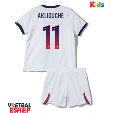 Paris Saint-Germain Maghnes Akliouche #11 Uit tenue Kids 2026-27 Korte Mouw (+ Korte broeken)