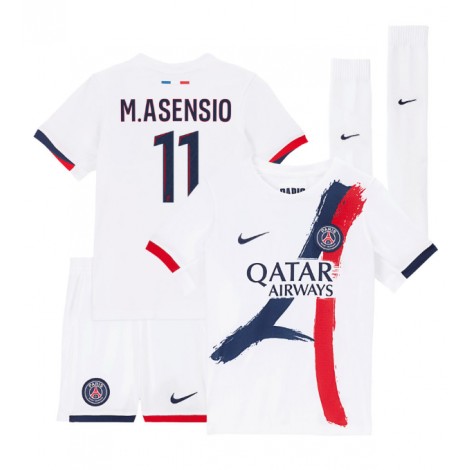 Paris Saint-Germain Marco Asensio #11 Uit tenue Kids 2024-25 Korte Mouw (+ Korte broeken)