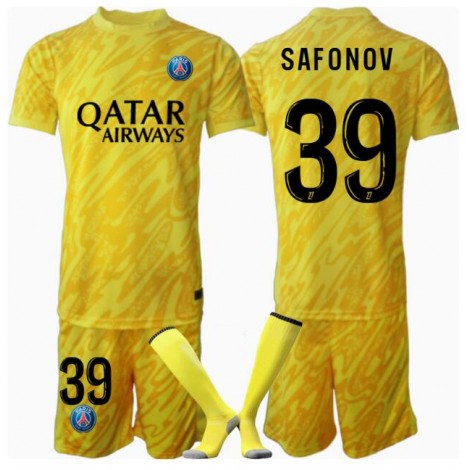 Paris Saint-Germain Matvei Safonov #39 Keeper Derde tenue Kids 2024-25 Korte Mouw (+ Korte broeken)