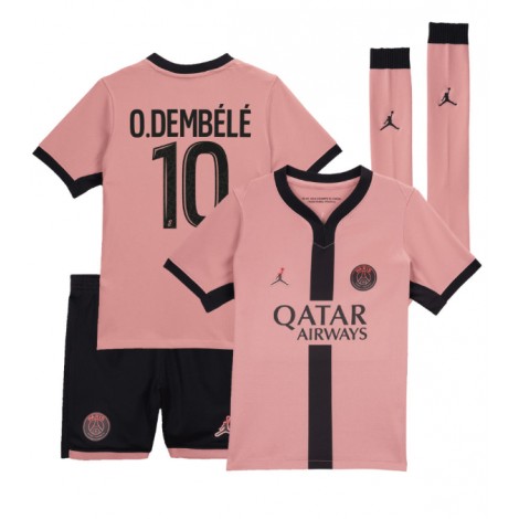 Paris Saint-Germain Ousmane Dembele #10 Derde tenue Kids 2024-25 Korte Mouw (+ Korte broeken)