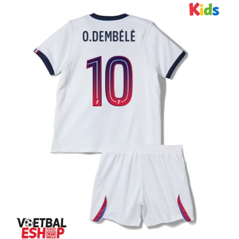 Paris Saint-Germain Ousmane Dembele #10 Uit tenue Kids 2026-27 Korte Mouw (+ Korte broeken)