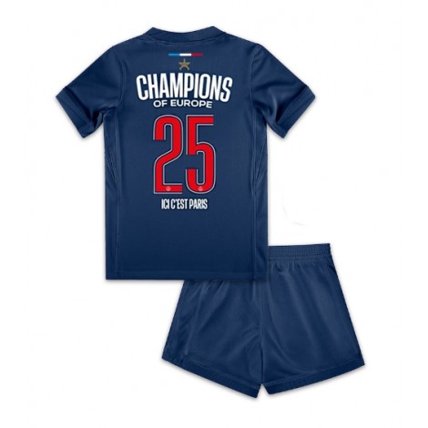 Paris Saint-Germain Thuis tenue Kids 2024-25 UCL Champions Korte Mouw (+ Korte broeken)