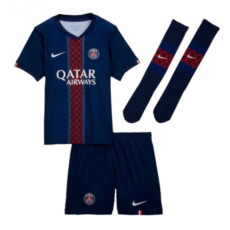 Paris Saint-Germain Willian Pacho #51 Thuis tenue Kids 2025-26 Korte Mouw (+ Korte broeken)