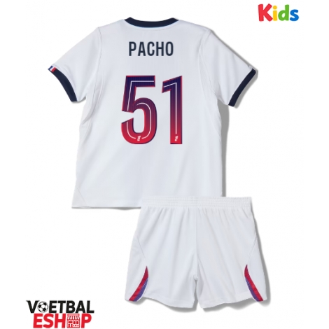 Paris Saint-Germain Willian Pacho #51 Uit tenue Kids 2026-27 Korte Mouw (+ Korte broeken)