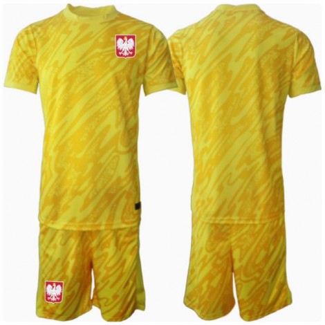 Polen Keeper Thuis tenue Kids EK 2024 Korte Mouw (+ Korte broeken)