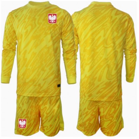 Polen Keeper Thuis tenue Kids EK 2024 Lange Mouw (+ Korte broeken)