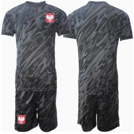 Polen Keeper Uit tenue Kids EK 2024 Korte Mouw (+ Korte broeken)