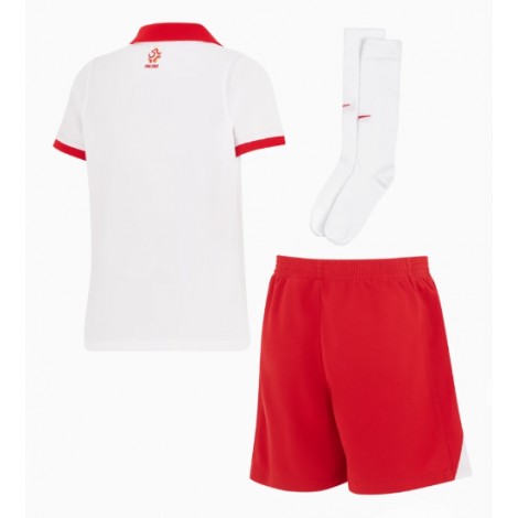 Polen Thuis tenue Kids EK 2024 Korte Mouw (+ Korte broeken)
