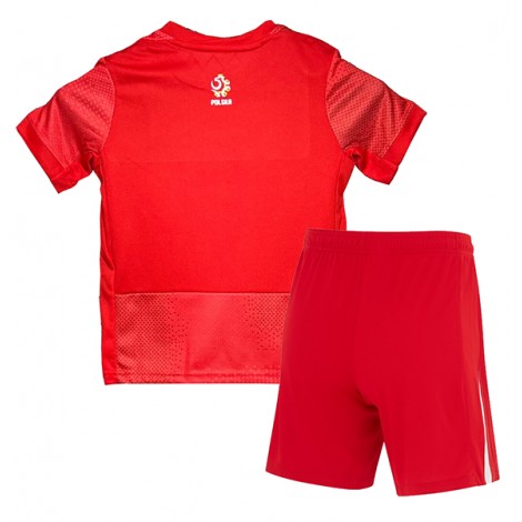 Polen Uit tenue Kids EK 2024 Korte Mouw (+ Korte broeken)