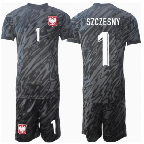 Polen Wojciech Szczesny #1 Keeper Uit tenue Kids EK 2024 Korte Mouw (+ Korte broeken)