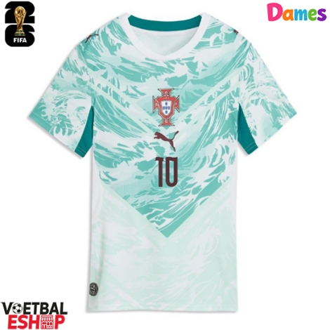 Portugal Bernardo Silva #10 Uit tenue Dames WK 2026 Korte Mouw