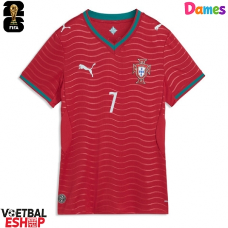 Portugal Cristiano Ronaldo #7 Thuis tenue Dames WK 2026 Korte Mouw