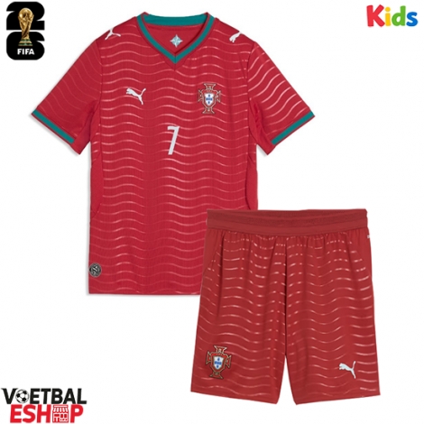 Portugal Cristiano Ronaldo #7 Thuis tenue Kids WK 2026 Korte Mouw (+ Korte broeken)
