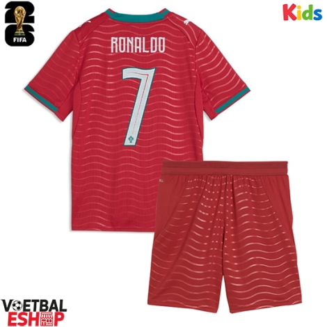 Portugal Cristiano Ronaldo #7 Thuis tenue Kids WK 2026 Korte Mouw (+ Korte broeken)