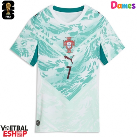 Portugal Cristiano Ronaldo #7 Uit tenue Dames WK 2026 Korte Mouw