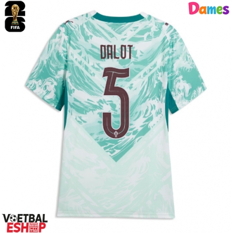 Portugal Diogo Dalot #5 Uit tenue Dames WK 2026 Korte Mouw