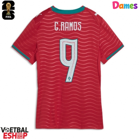 Portugal Goncalo Ramos #9 Thuis tenue Dames WK 2026 Korte Mouw