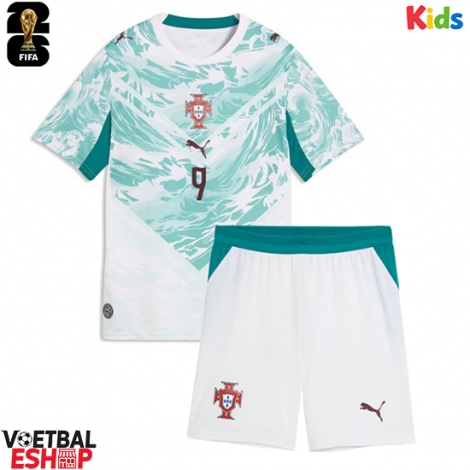 Portugal Goncalo Ramos #9 Uit tenue Kids WK 2026 Korte Mouw (+ Korte broeken)