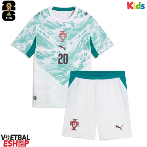 Portugal Joao Cancelo #20 Uit tenue Kids WK 2026 Korte Mouw (+ Korte broeken)
