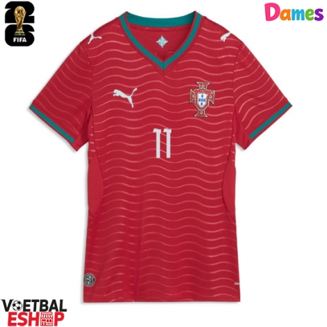 Portugal Joao Felix #11 Thuis tenue Dames WK 2026 Korte Mouw