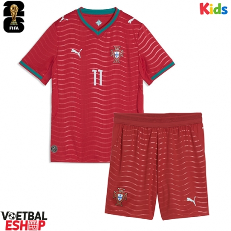Portugal Joao Felix #11 Thuis tenue Kids WK 2026 Korte Mouw (+ Korte broeken)