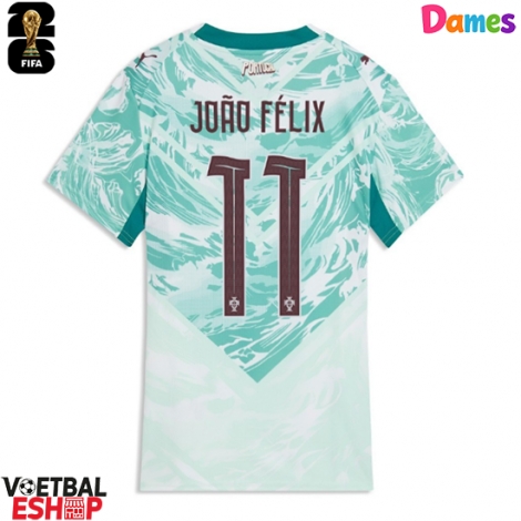 Portugal Joao Felix #11 Uit tenue Dames WK 2026 Korte Mouw
