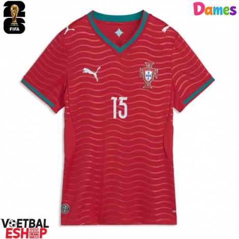 Portugal Joao Neves #15 Thuis tenue Dames WK 2026 Korte Mouw