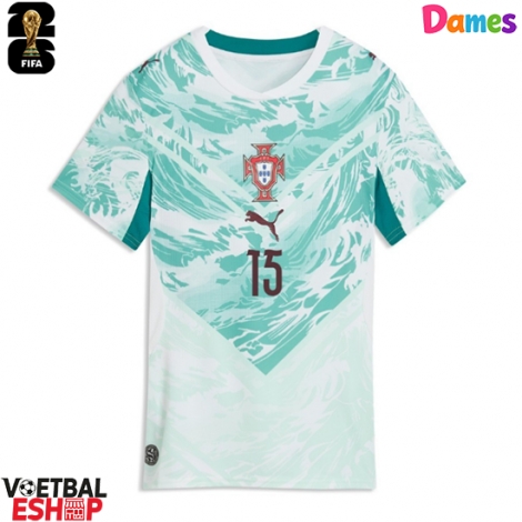 Portugal Joao Neves #15 Uit tenue Dames WK 2026 Korte Mouw
