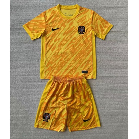 Portugal Keeper Thuis tenue Kids EK 2024 Korte Mouw (+ Korte broeken)