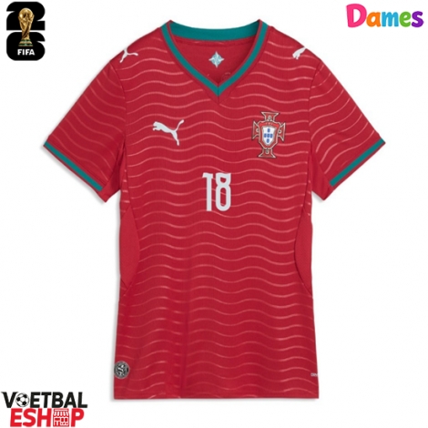 Portugal Pedro Neto #18 Thuis tenue Dames WK 2026 Korte Mouw