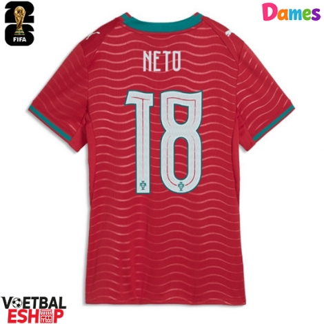 Portugal Pedro Neto #18 Thuis tenue Dames WK 2026 Korte Mouw
