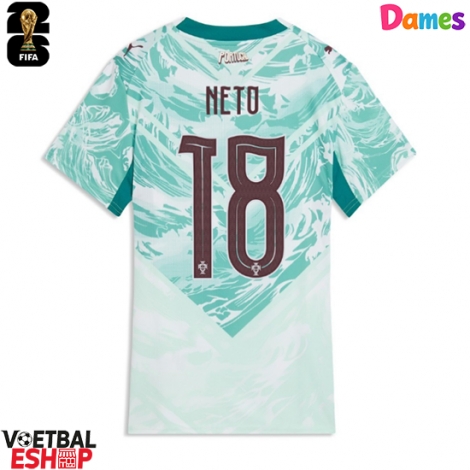 Portugal Pedro Neto #18 Uit tenue Dames WK 2026 Korte Mouw