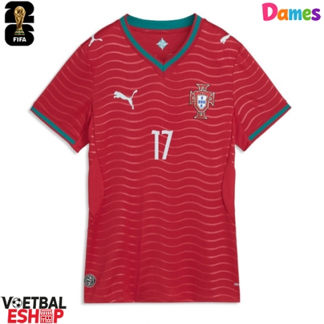Portugal Rafael Leao #17 Thuis tenue Dames WK 2026 Korte Mouw