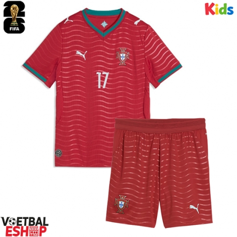 Portugal Rafael Leao #17 Thuis tenue Kids WK 2026 Korte Mouw (+ Korte broeken)